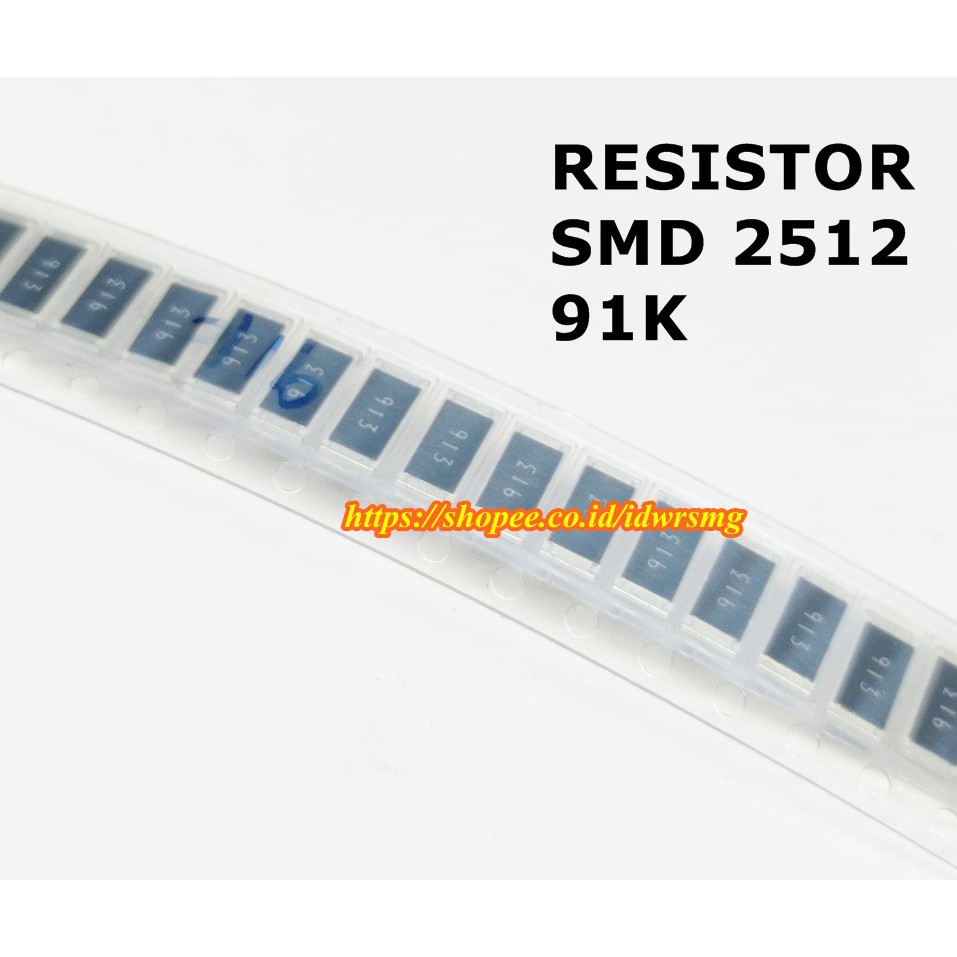 20pcs Resistor 2512 SMD 91 K R 91 Kilo ohm code 913 Chip Resistor accuracy 5% 1W SMD2512
