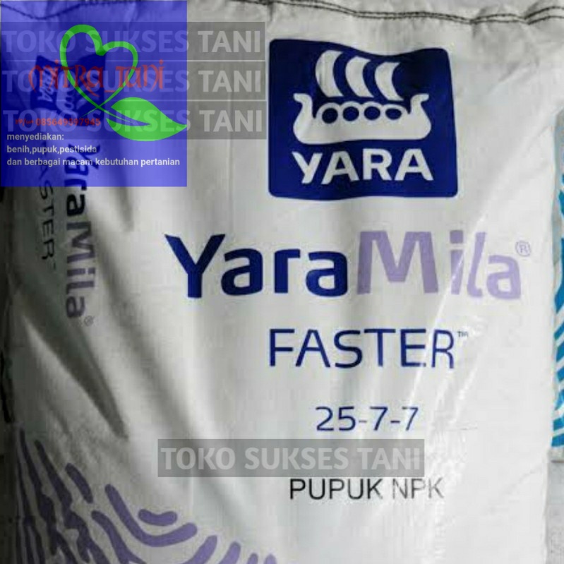 Pupuk NPK MEJEMUK YARAMILA FASTER 25 7 7 kemasan 50kg