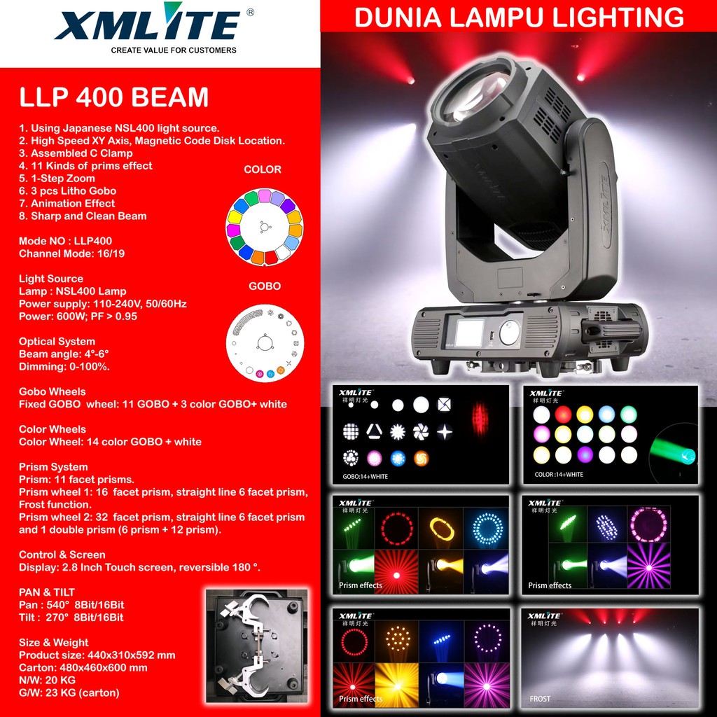 MURAH MOVING HEAD BEAM 400 lampu  panggung stage lighting 