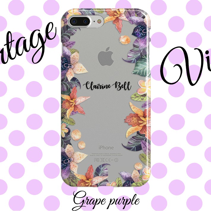 Custom Grape purple jelly hard case Iphone Samsung Lenovo Oppo Xiaomi etc