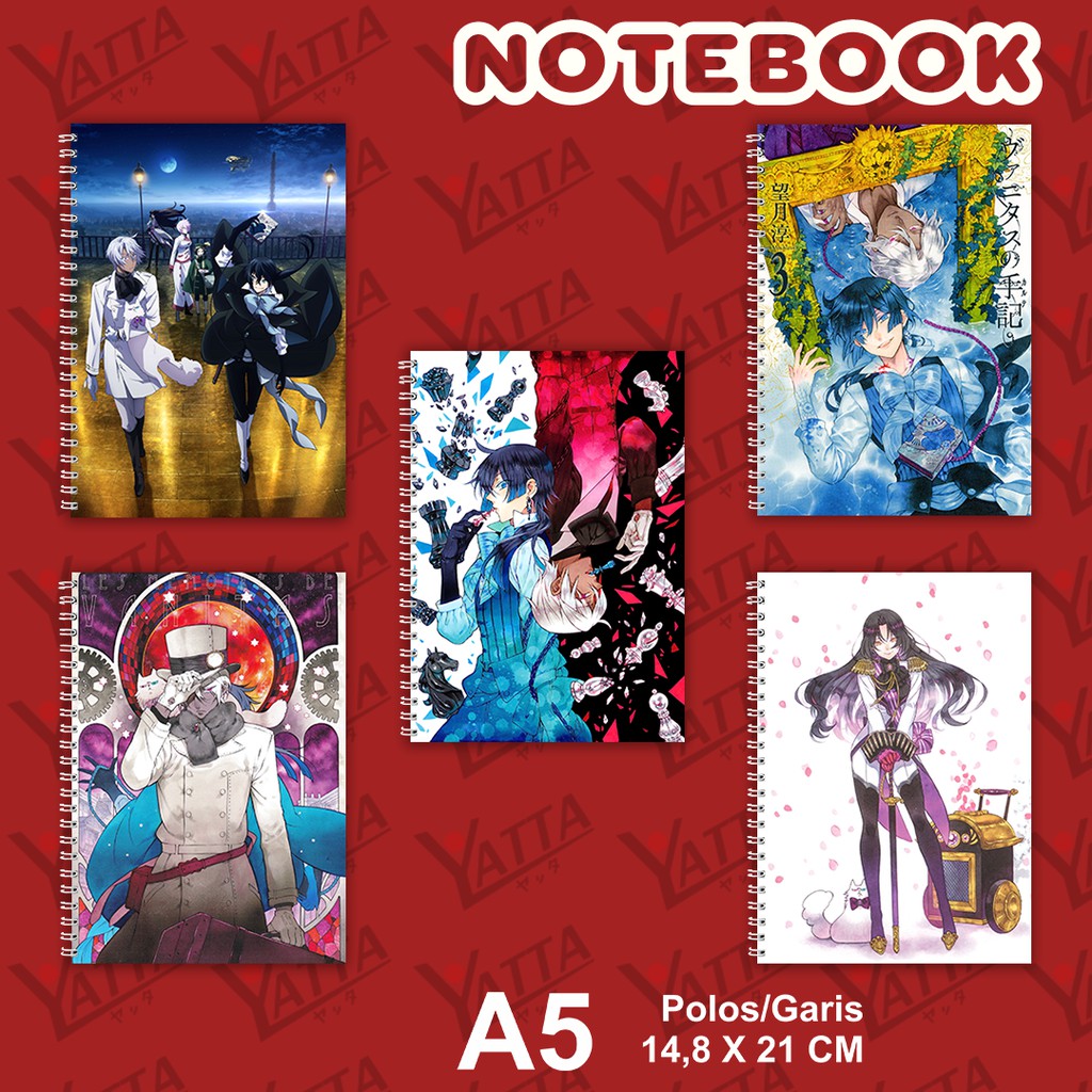 

Notebook Anime ukuran A5 14,6 cm x 21 cm Vanitas no Karte