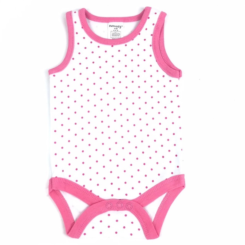 BABY K2 - Bodysuit vest isi 3 pcs motif shark pink