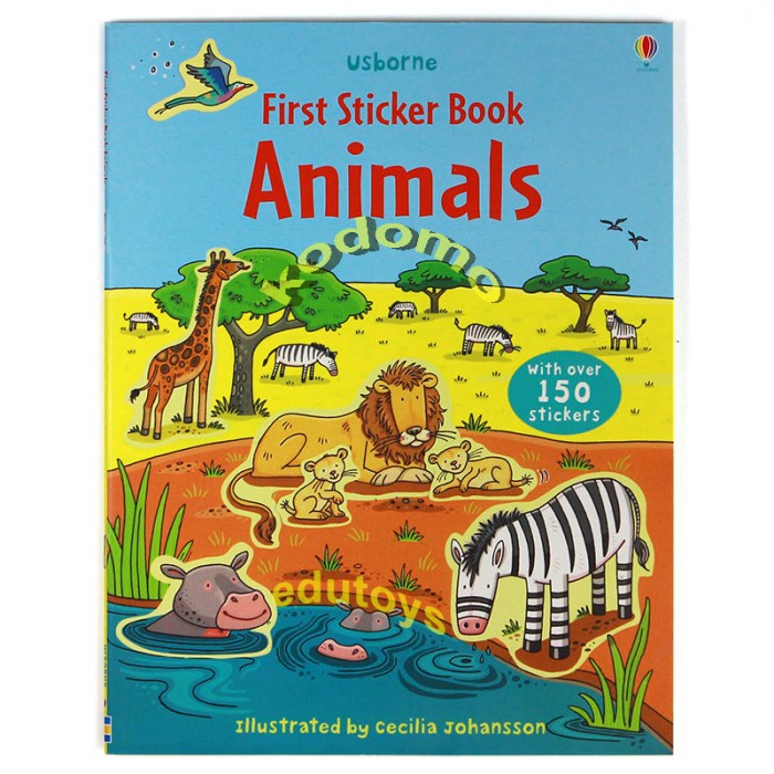 

❤BISA COD❤ Usborne First Sticker Book - Animals, Buku Import Aktifitas Anak