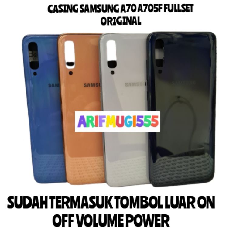 KESING CASING HOUSING FULLSET FRAME+BACKDOOR BEZZEL BAZEL SAMSUNG GALAXY A70 A70F ORIGINAL