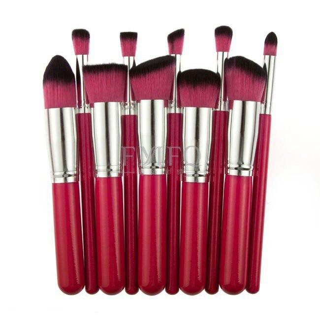 Lovefashion - COD Set Kuas Make Up Kosmetik Wajah Mata 10 PCS 10pcs Cosmetic MakeUp Brushes Kabuki Brush