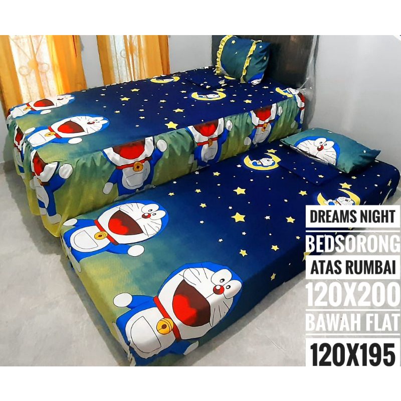 SPREI BED SORONG RUMBAI KATUN KARAKTER ANAK COWOK HOMEMADE MURAH COD GRATIS ONGKIR