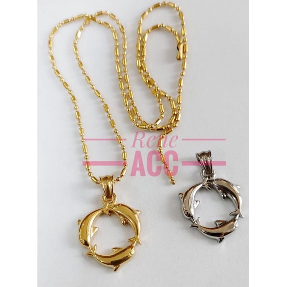 Kalung Lumba Lumba Wanita Titanium Original