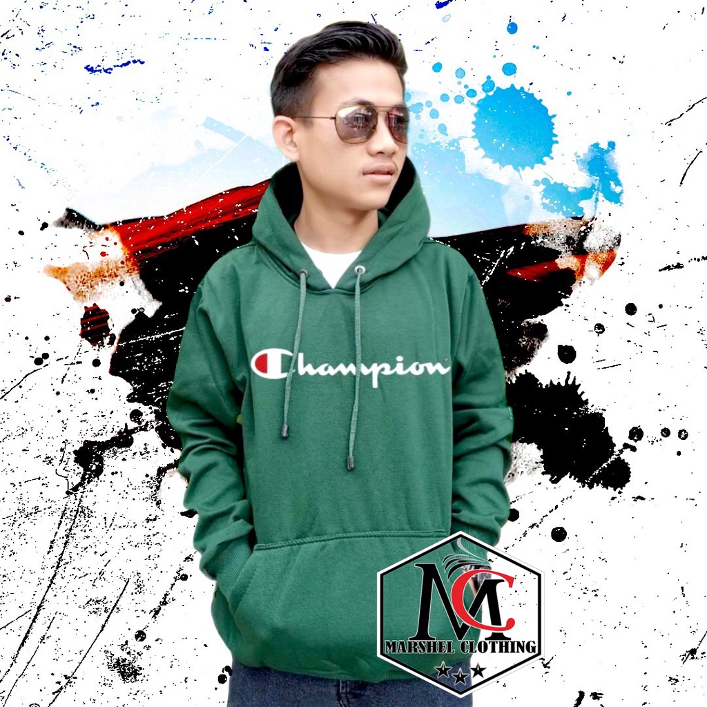 RCL - Jaket Champion / Sweater Hoodie Champion Hitam Prmium Bahan Tebal / JAKET HOODIE JUMPER CHAMPION - JAKET SWEATER HOODIE CHAMPIONS HITAM FULL BORDIR PREMIUM