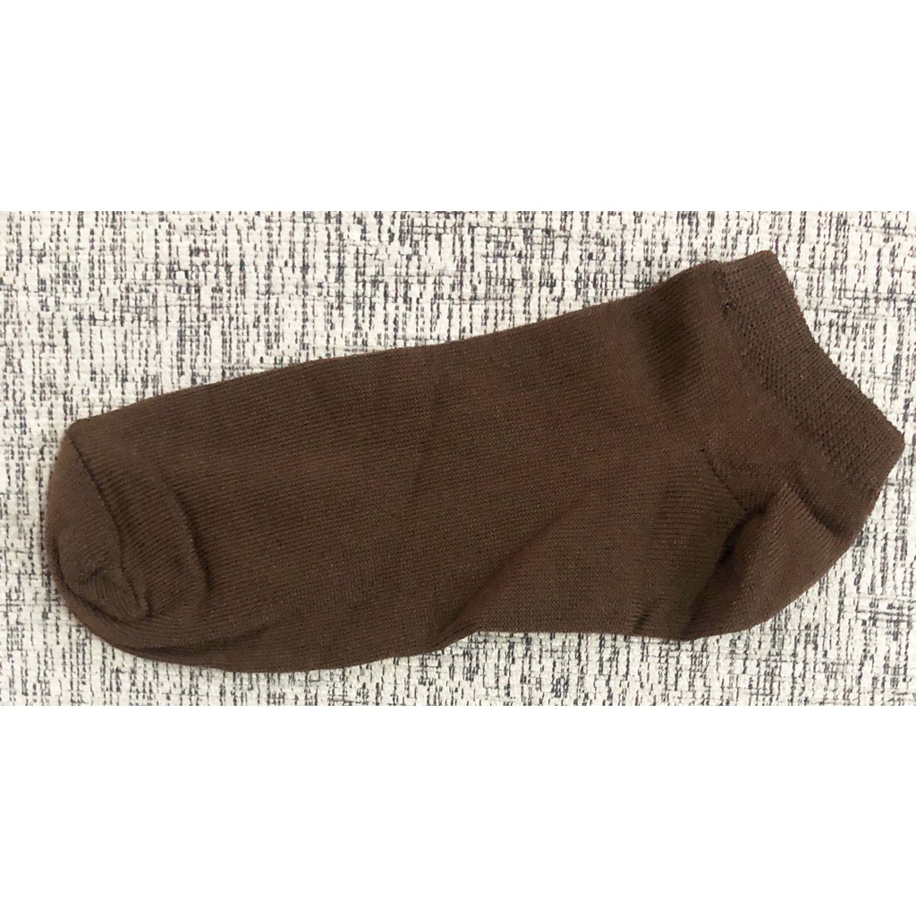 Kaos Kaki Wanita Polos Pendek Aksesoris Sepatu Murah Semata Kaki - LPM Shop-COKLAT TUA POLOS KKI