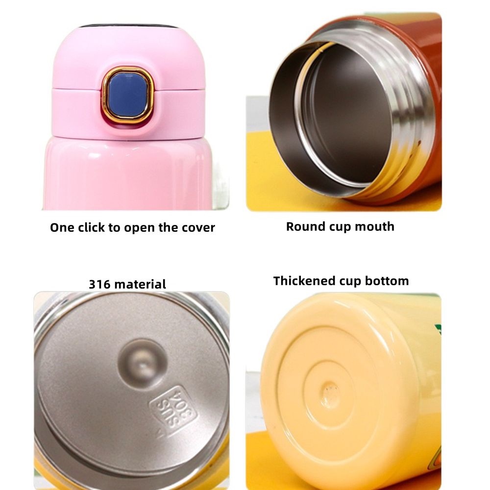 Preva 500ml Thermal Mug Portable Kapasitas Besar Cangkir Teh Lucu