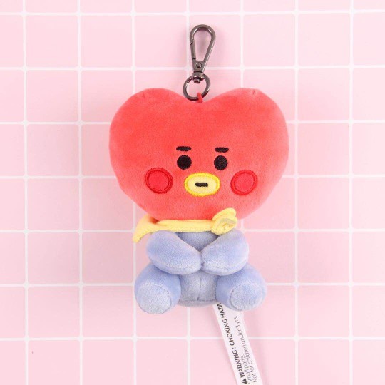 Ready Stock KPOP BTS BT21 Baby 12cm Seated Doll TATA COOKY CHIMMY KOYA SHOOKY MANG RJ Baby Plush Keychain-3