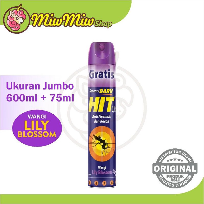 HIT/ BAYGON Aerosol Spray Semprot Anti Nyamuk/ Serangga Jumbo 600 ml