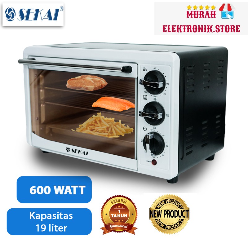 SEKAI Oven Listrik Low Watt/ Pemanggang Makanan Serbaguna 19L - OV-190