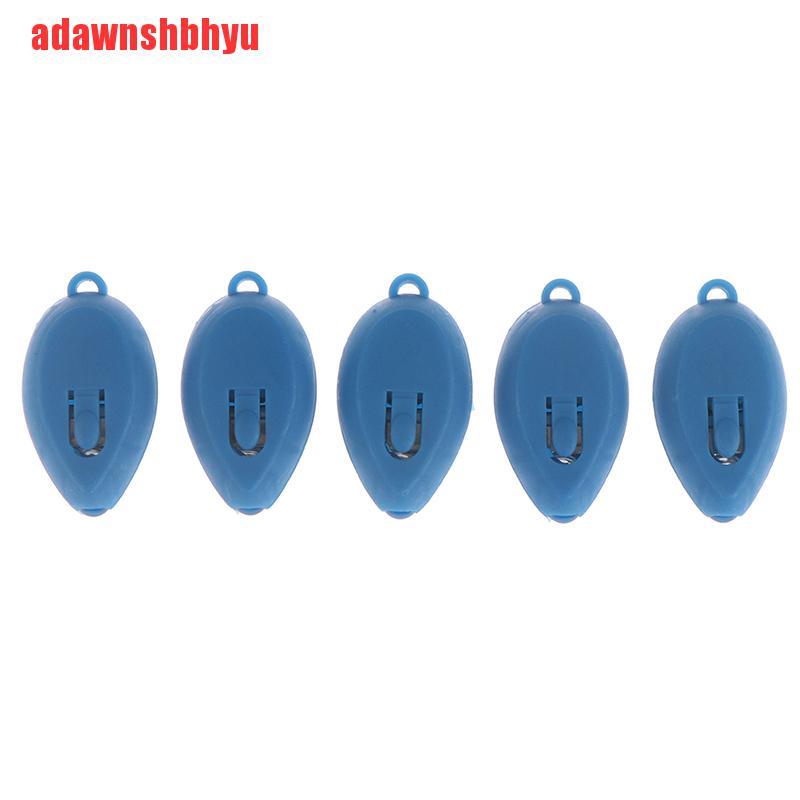 (Adawnshbhyu) 5pcs Gantungan Kunci Senter Led Uv Mini Warna Biru