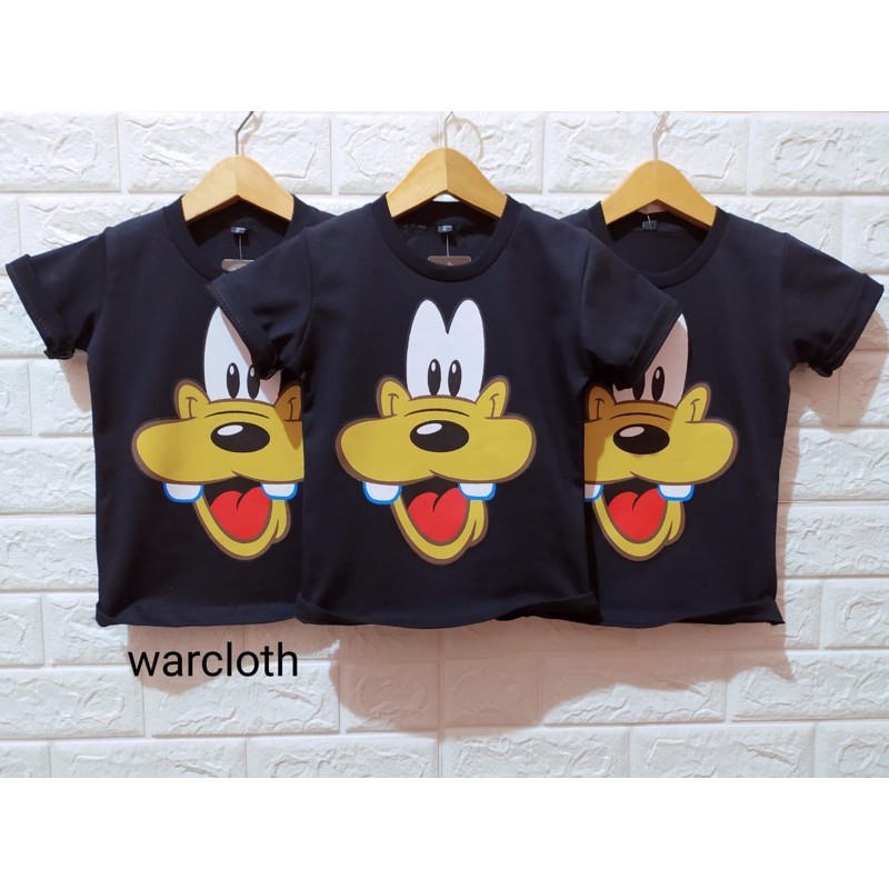 REAL PICT GAMBAR ASLI COD KAOS BAJU ANAK DISTRO GOOFY DISNEY HITAM