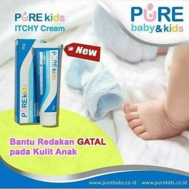 Pure Kids Itchy Cream 15 grm Cream Pereda Gatal Bayi Anak Anak