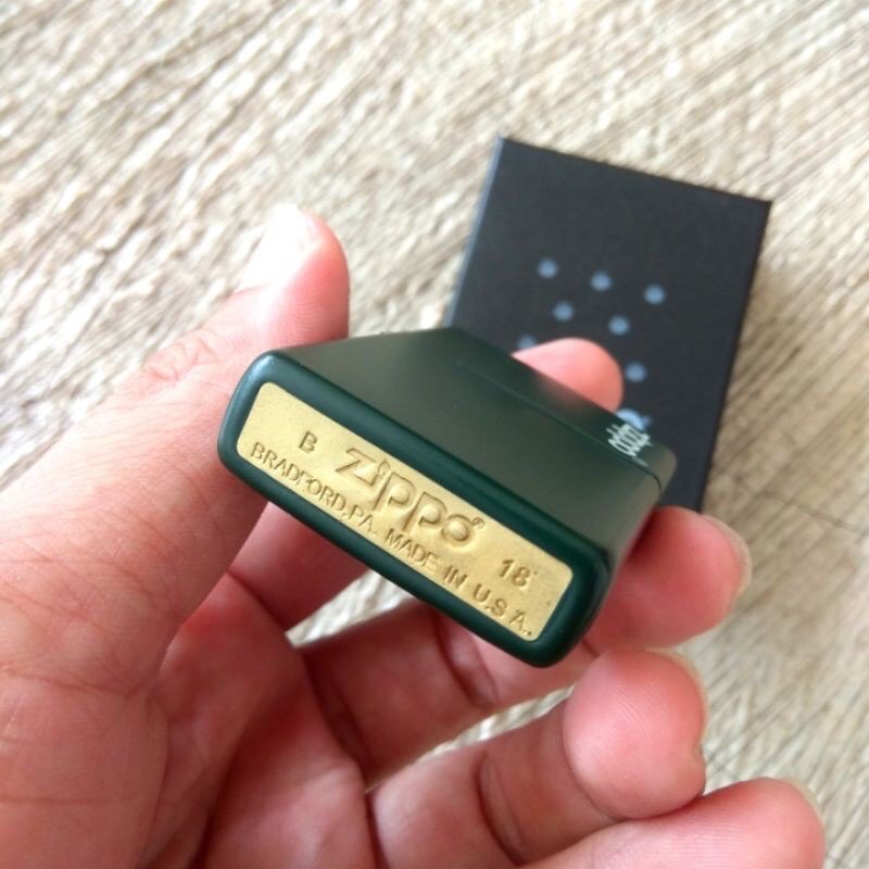 ZIPPO MATTE WARNA HIJAU TUA GRADE ORI KWALITAS PREMIUM COD