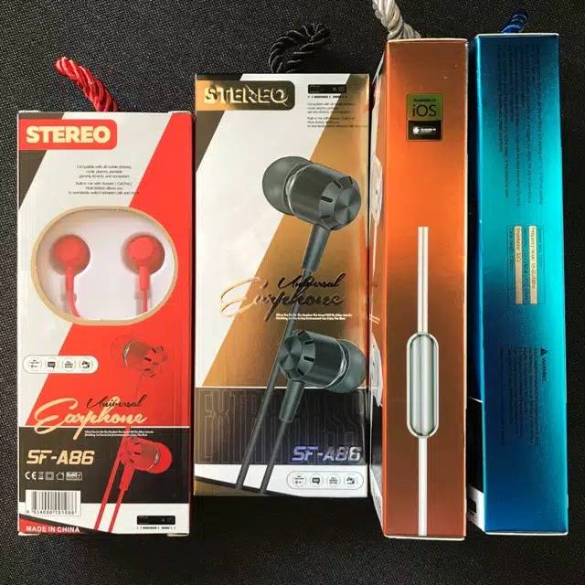 (NC) Earphone Headset Handsfree Universal Stereo Music SF-A86