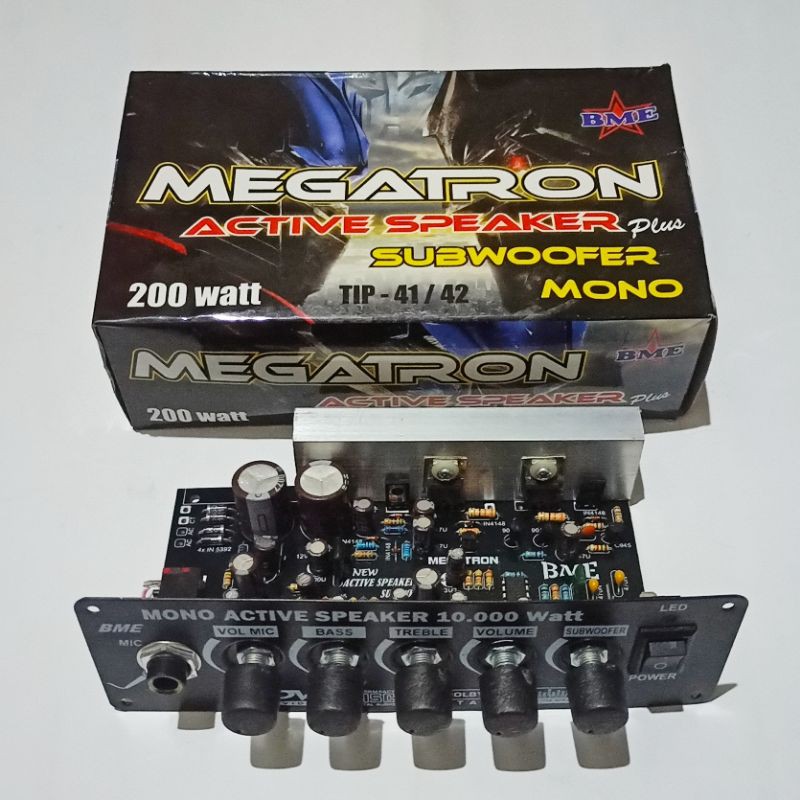 New Active Speaker Plus Subwoofer & Preamp Mic Mono Megatron By BME