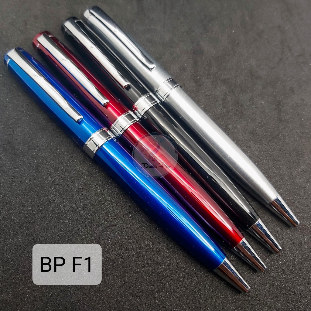 

Pen Metal BP F1, Pena Besi Berat Berkelas, Ballpoint bisa di Grafir Nama atau Logo perusahaan
