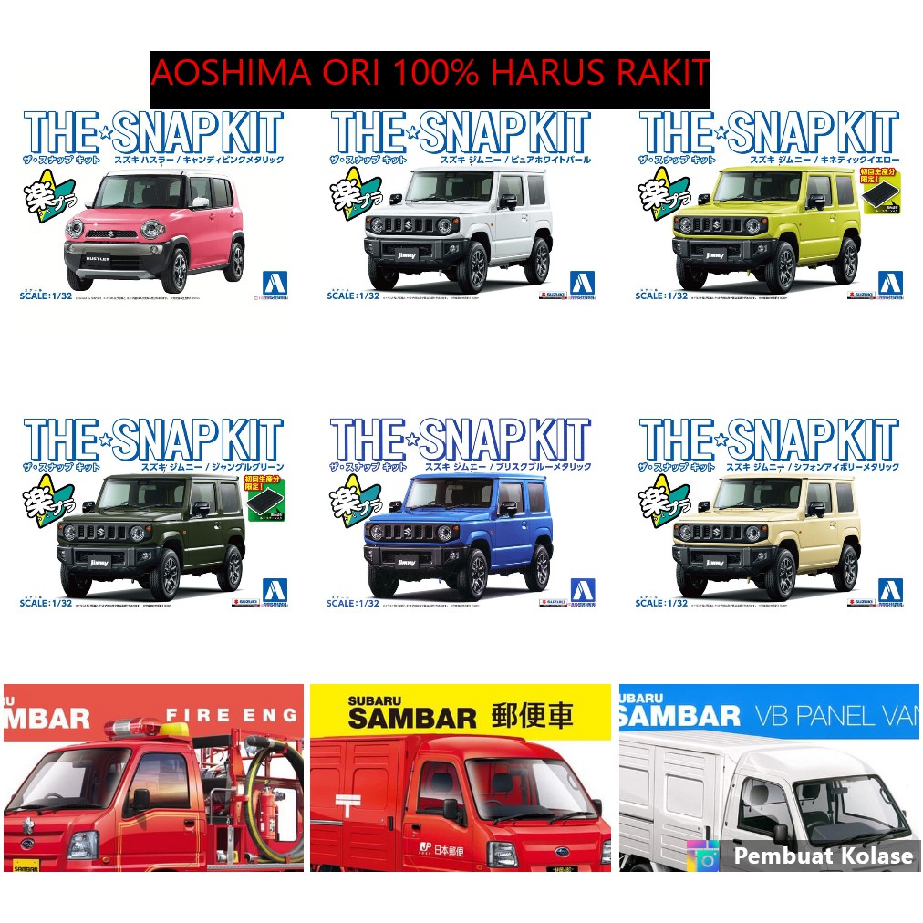 Aoshima SNAP KIT Suzuki Jimny Toys Aoshima SAMBAR Truck SAMBAR Post Original 100% HARGA 1 MOBIL