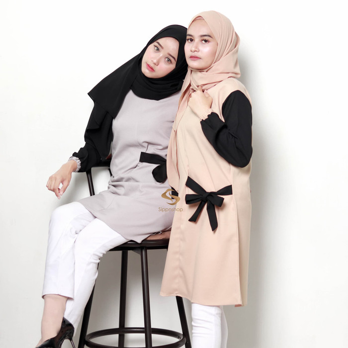 Atasan Wanita Nadine Tunik - Grey