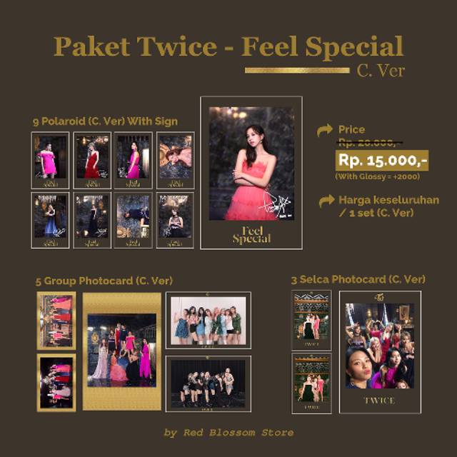 Paket Twice - Feel Special C Version photocard polaroid signed autographed signature