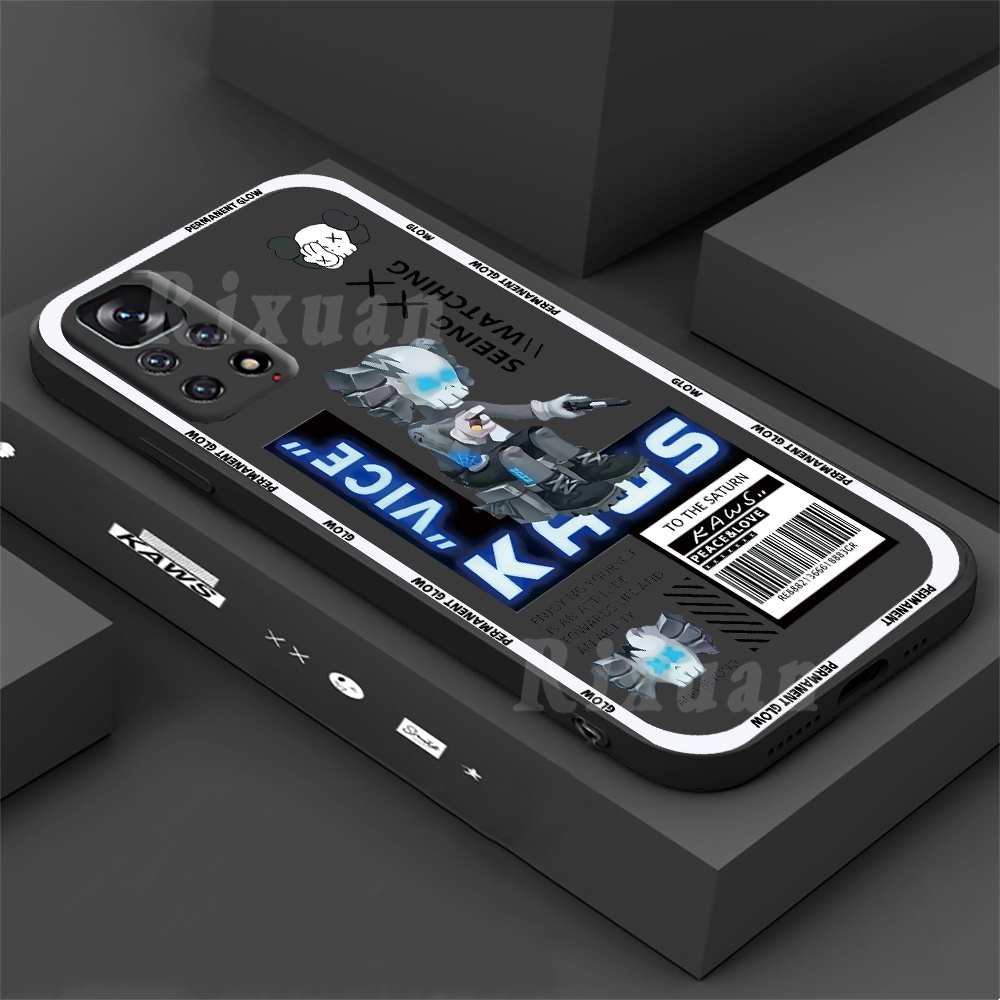 Soft Case Redmi Note 12 Pro Note 11S Redmi 9C 10A 10C 9T 9A Note10 5G Note10 Note9 Note8 Note7 Poco M3 Pro X3 NFC A1 Trendy Merek Graffiti KAWS Bear Silikon Penutup Telepon Rixuan