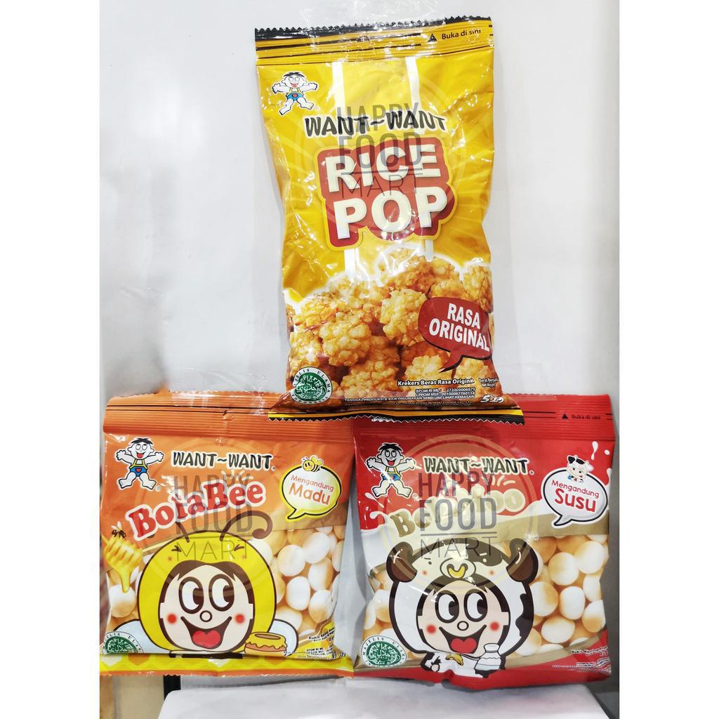 

[HALAL] WANT & WANT RICE POP ORIGINAL/BOLABEE MADU/BOLAMOO SUSU/BOLA BEE/BOLA MOO/COOKIES KENTANG/CRACKERS BERAS/KREKERS