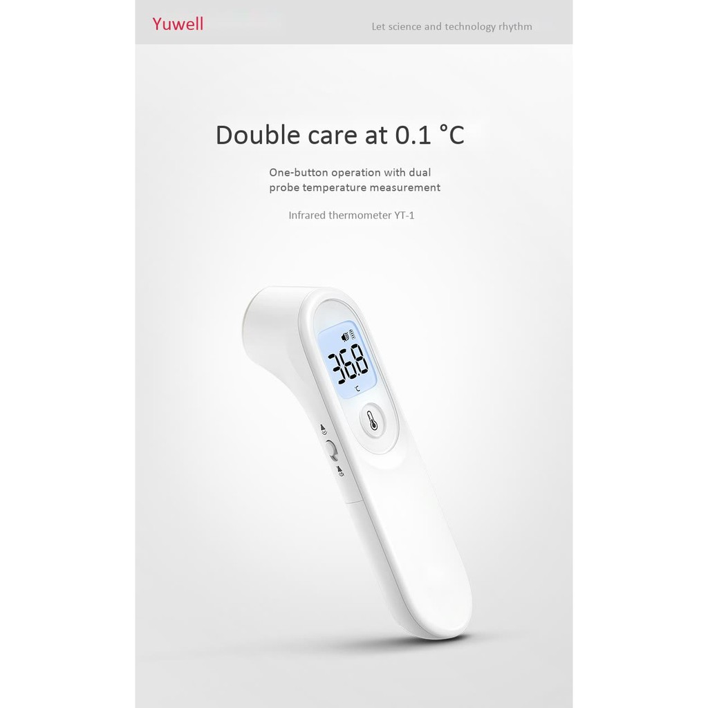 YUWELL THERMOMETER INFRARED NON CONTACT YT-1 DUO SENSOR