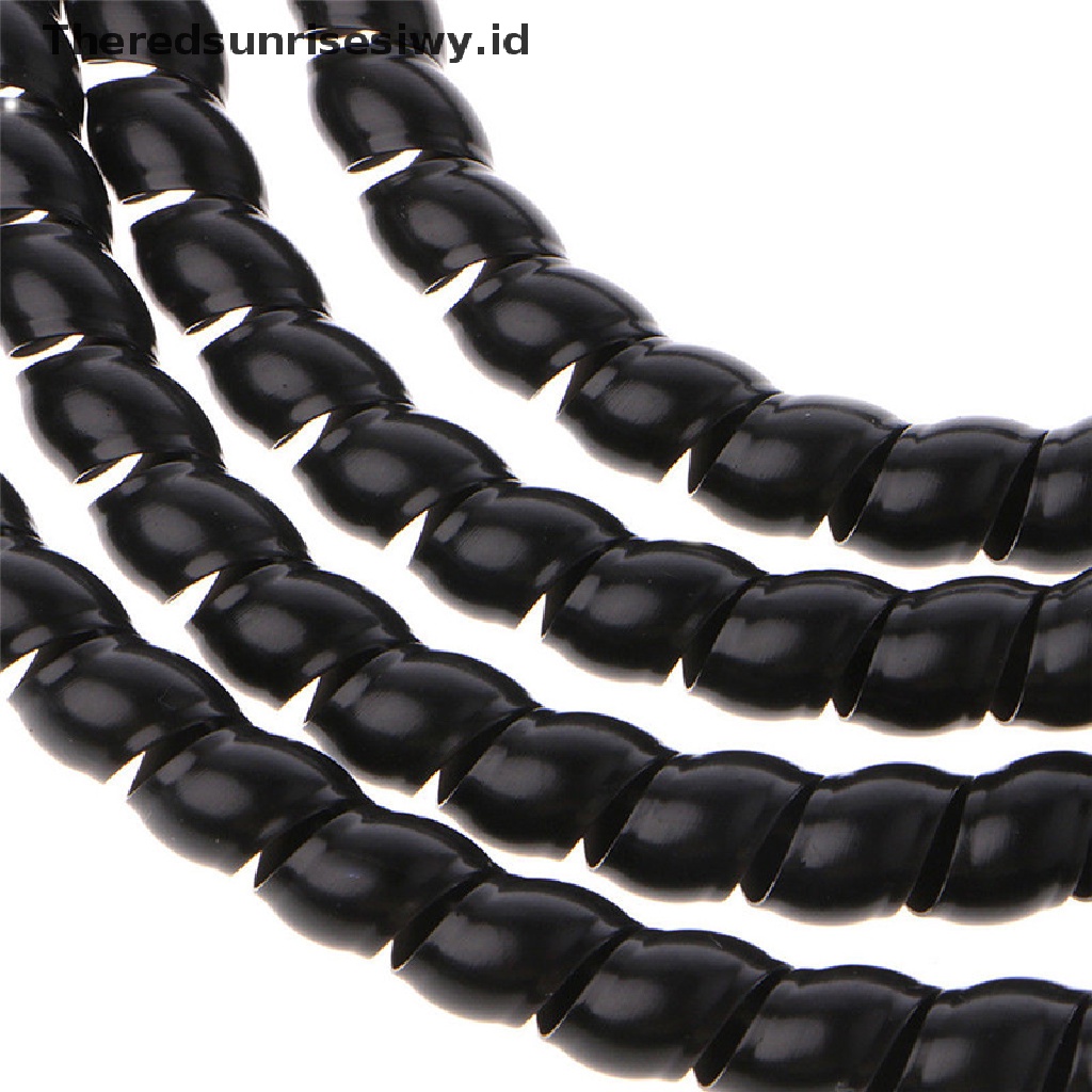 (Theredsunrisesiwy.Id) 1m 10mm/14mm Colorful Spiral Cable Management Wire Wrap Tube Tahan Api