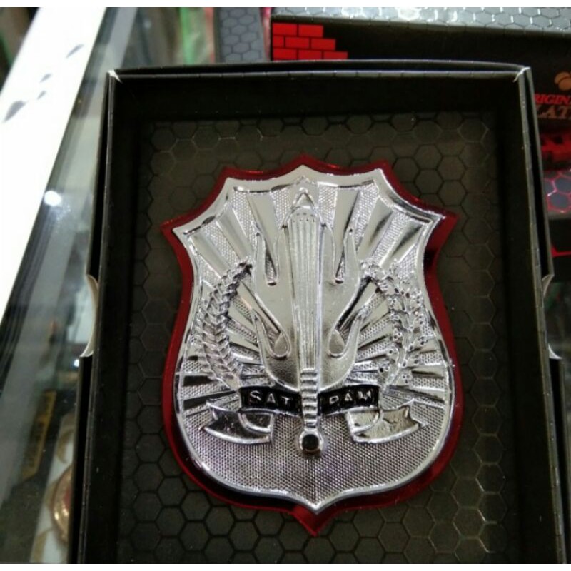Pin Kewenangan/lencana SATPAM SILVER kualitas terbaik