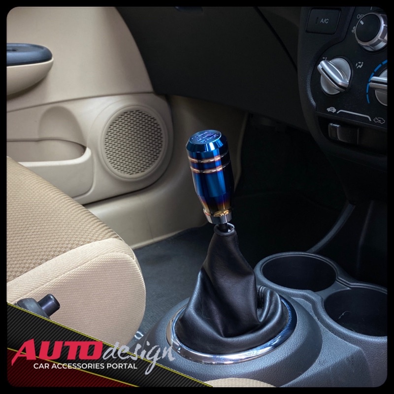 Gear Shift Knob Tuas Persneling Mobil Burn Blue Alumunium Universal