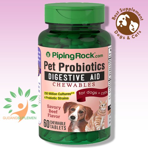 Piping Rock Digestive Aid Probiotics For Dogs Cats Probiotik Hewan Shopee Indonesia