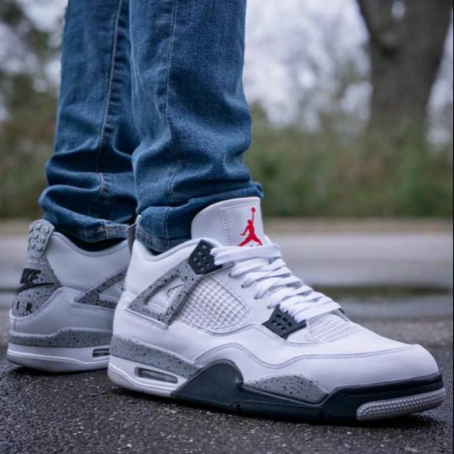 white cement 4's