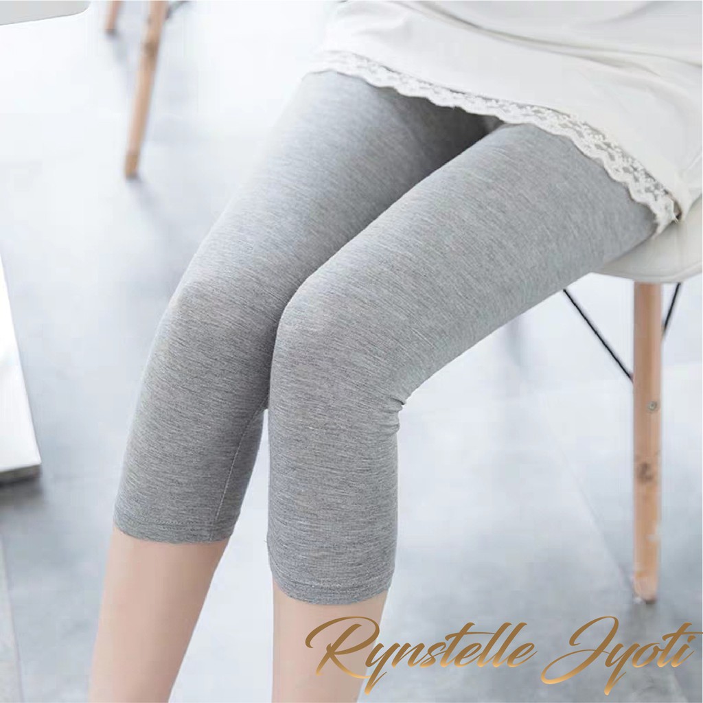 Legging Pendek Kaos Soft rayon Rynstelle