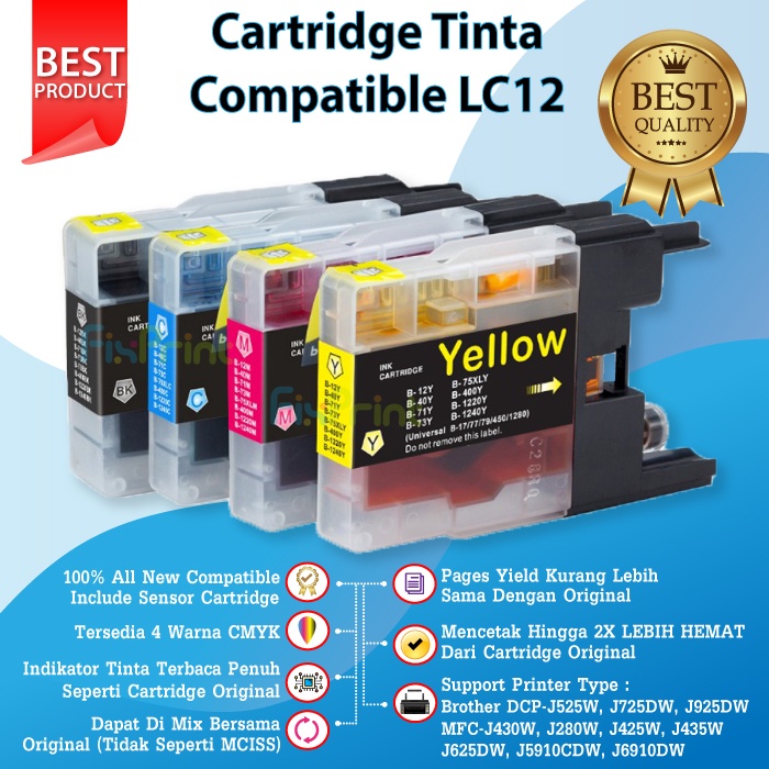 Cartridge Tinta Brother LC400 LC-400 Printer MFC J6710DW J6910DW J430W