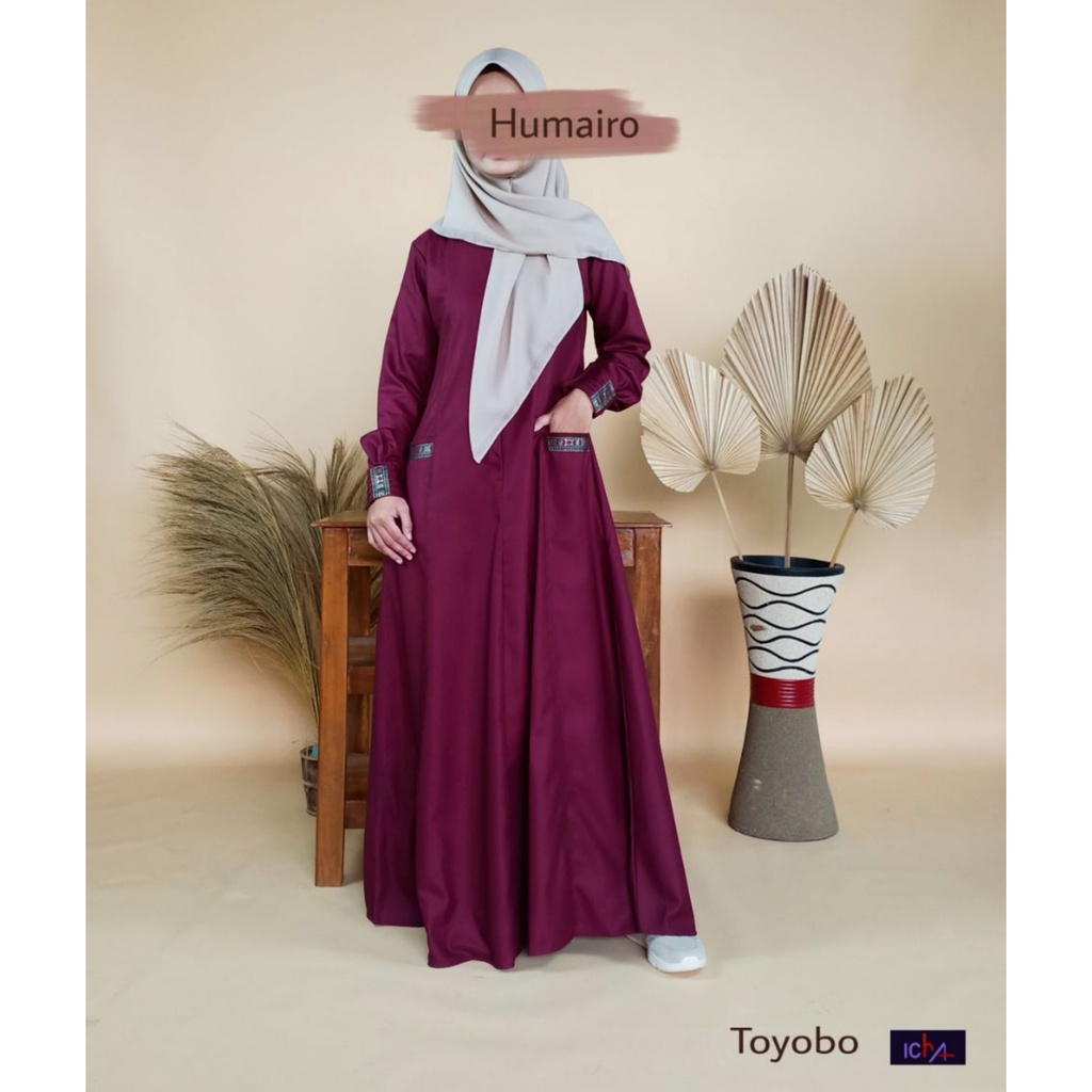 ICHA gamis abaya polos  toyobo