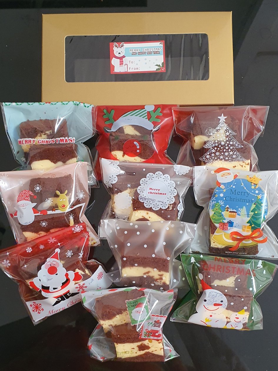 Plastik Kue Motif Natal Merry Christmas Terbaru New Edition Uk 10x10 Gift Wrapping Kantong Kemasan