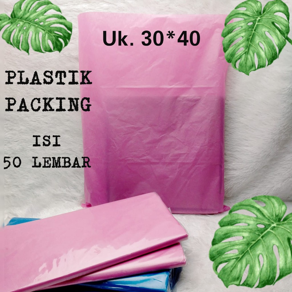 

(PACK ISI 50 LEMBAR) PLASTIK PACKING UK. 30*40 CM/ SHOPPING BAG / ONLINE SHOP PAGKAGING