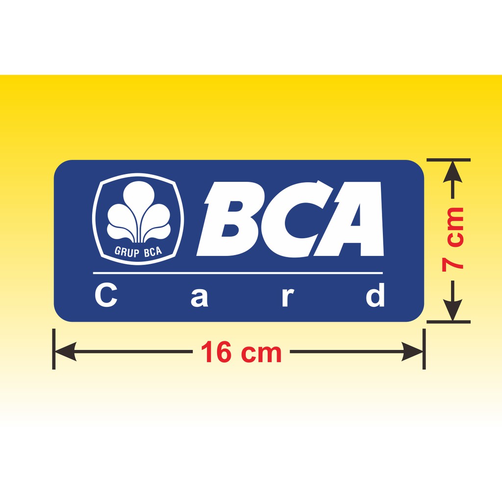 

Sticker BCA Card stiker pembayaran digital non tunai cashless 16 x 7 cm (2 pcs)