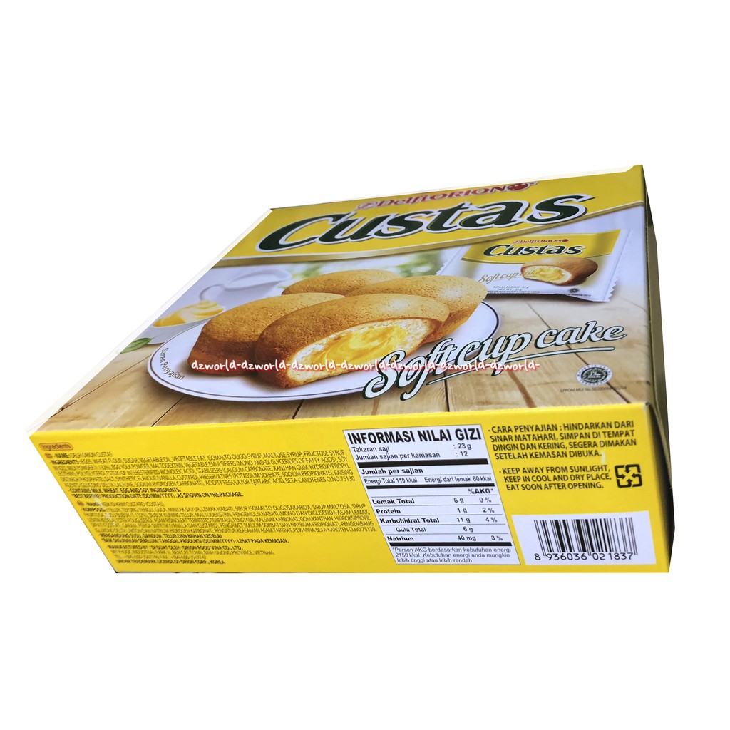 Delfiorion Custas Soft Cup Cake 12 Pack 276gr Biskuit Cemilan Snack Delfi Orion