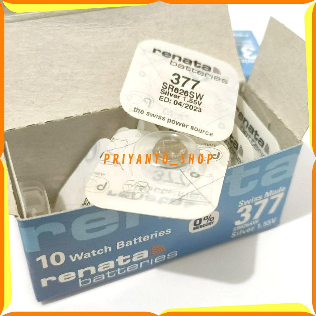 RENATA 377 BATTERY BATERAI BATRE RENATA SR626SW SR626 SR 626 SW 377 ORIGINAL