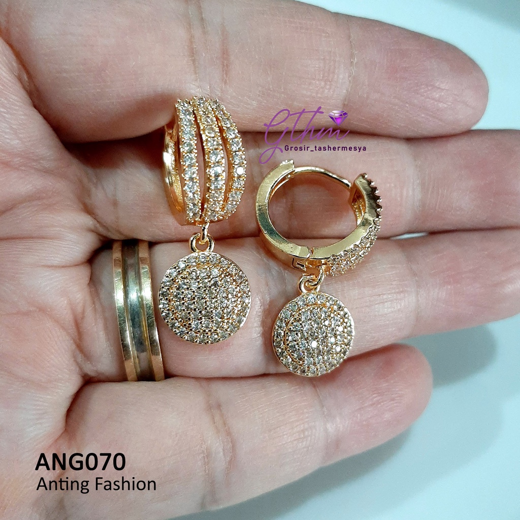 Anting Klip Jurai BVL Diamond Perhiasan Fashion Import Premium Anti Karat ANG070 gthm