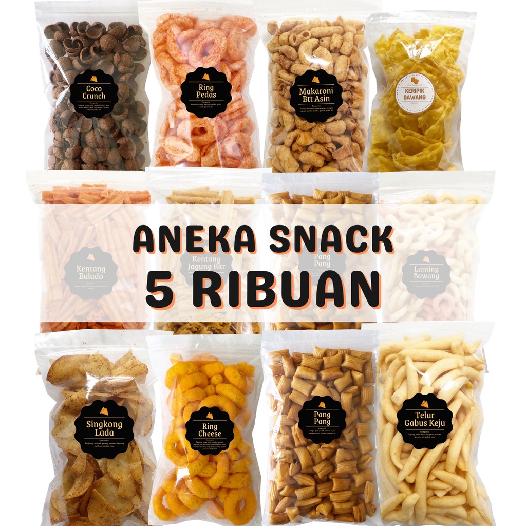 Jual Kenz Snacks Aneka Snack Serba 5000 Camilan 5 Ribu Bebas Pilih Rasa Snack Kiloan 3995