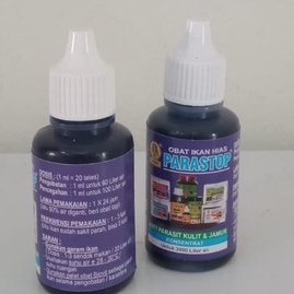 PARASTOP OBAT IKAN HIAS ANTI PARASIT KULIT DAN JAMUR 30 ML