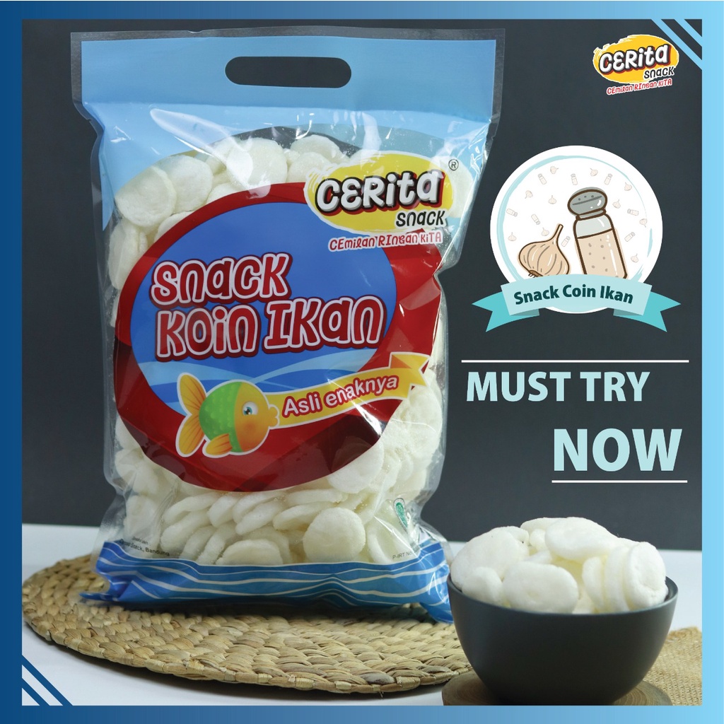 

Cemilan Ringan Murah Cerita Snack Coin ikan 200 gr