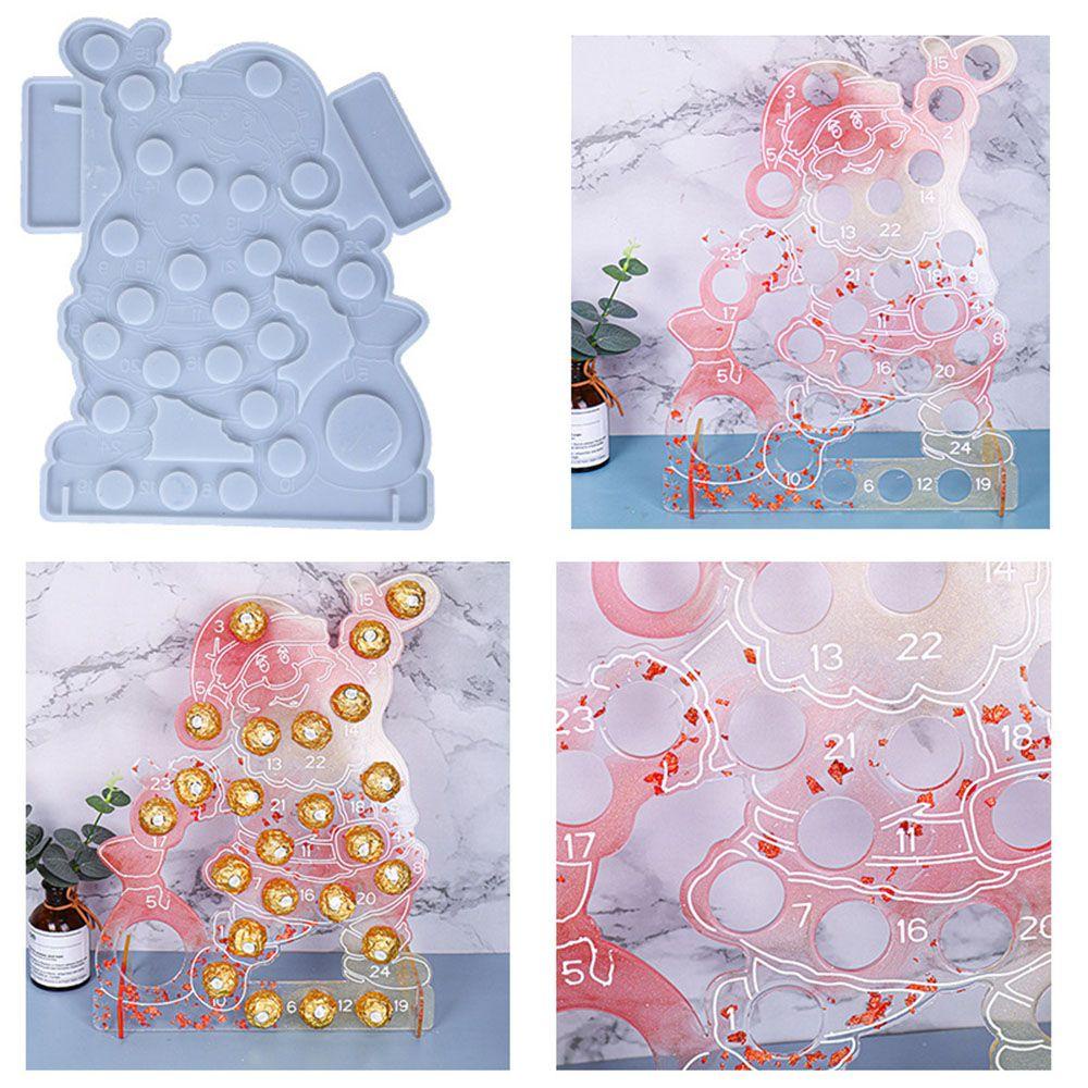 TOP Santa Claus Cetakan Silikon Hadiah DIY Craft Storage Box Resin Molds