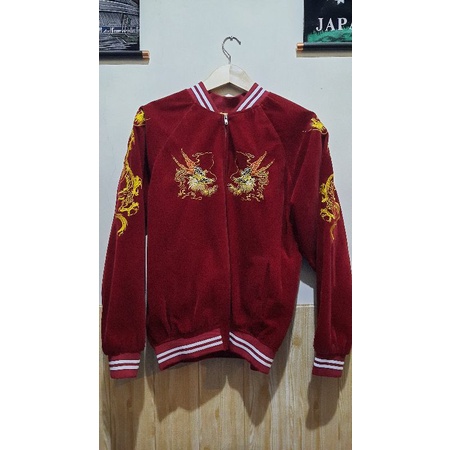 Sukajan Ryu bahan Velvet