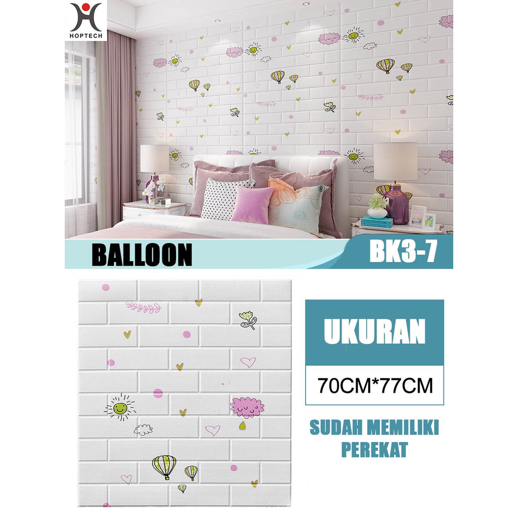 Wallpaper dinding 3d motif gambar wallfoam Dekorasi Kamar murah 70x77cm-6